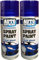 MIXEL Blue Gloss Spray Paint, Easy To Apply, Long-Lasting, Perfect For DIY Projects, Home Décor, Crafts, Wood, Metal, Plastic, Ideal For Indoor And Outdoor Use, 400ml, (2 Pcs)