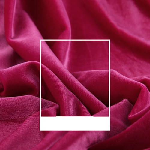 AMateschitz Tissu en velours écrasé double face au mètre - Tissu décoratif doux et élégant - Velours de coton - Couleur unie - 24 couleurs - Pour couture DIY, rideaux, scène, costume - Poupées - Rose