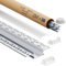 Profilé LED 2m en Aluminium encastrable placo, Lot de 16 Rails LED avec Diffuseur | Pour Rubans LED jusqu’à 20mm, Dimensions 64.2 × 13.8mm, Inclus embouts, vis et clips de montage (SA01, 2M 16 pièces)