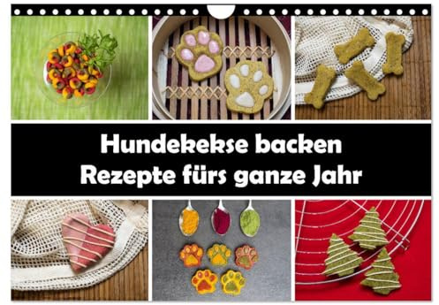 Hundekekse backen - Rezepte fürs ganze Jahr (Wandkalender 2026 DIN A4 quer), CALVENDO Monatskalender: 12 Rezepte für Hundekekse (CALVENDO Tiere)