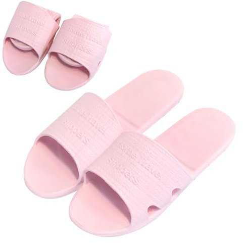 Ciabatte da Viaggio,Portatile Pantofole Hotel Sandali Pieghevoli Asciugatura Rapida Antiscivolo Doccia Pantofole (Rosa, Sistema Taglie Calzature EU, Adulto, Donna, Numero (range), Media, 36, 38)