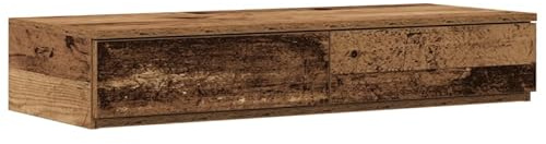 Eleganz Massivholz Altholz Bett-Schublade 90x36,5x16,5 cm - Nachhaltige MDF Schublade für Tische, Wohnzimmer & Schlafzimmer - Stilvolle Aufbewahrungslösung