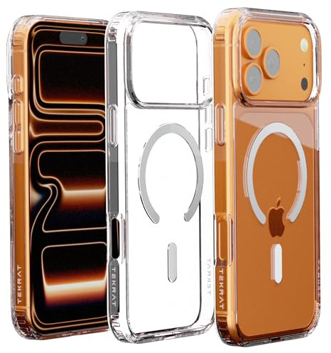 TEKRAT MagFit for iPhone 17 Pro Max Case, Compatible with MagSafe – Clear Slim Transparent Cover, Shockproof Anti-Yellow, Scratch Resistant, Wireless Charging Slim Case for Apple iPhone 17 Pro Max