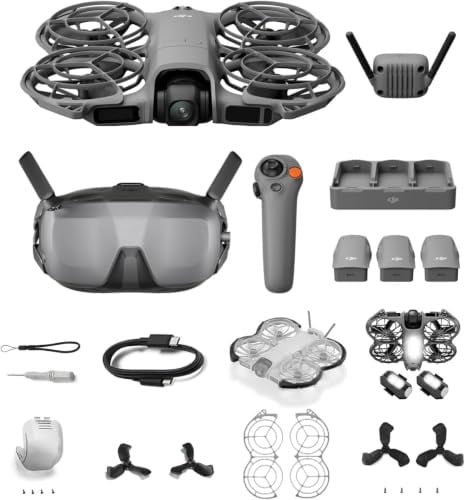 DJI Neo 2 Combo Motion Fly More con RC Motion 3 e Goggles N3, trasmissione stabile con transceiver digitale (Spina + 2 torce + kit di pulizia)