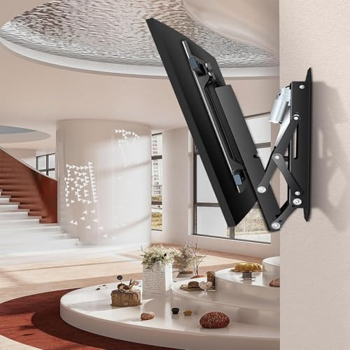Electric Tv Ceiling Mount - Adjustable Tv Bracket & Tv Wall Mount, Drop Down Tv Lift With Remote Control, 0-85°Flip Down, Ceiling Telescopic Electric Tv Lift Fits 32-70 Inch T