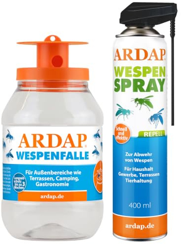 Wespenspray 400ml + Wespenfalle für draußen - Wespen vertreiben (PT19)