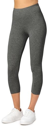 Merry Style Damen Leggings 3/4 Capri Leggings aus Viskose MS10-144 (Dunkelmelange, M)