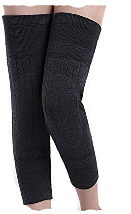 Afinder Damen Herren Knieschoner Elastische Kniebandage Verdicken Verlängern Atmungsaktive Beinlinge Beinwärmer Kniewärmer Knieschützer Winter Wollen