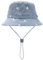Foruhoo Baby Sonnenhut Kinder Hut, Sommerhut Mütze for Jungen Mädchen mit Verstellbar Kordelzug (50cm / 12-24 Monate,Sterne blau)
