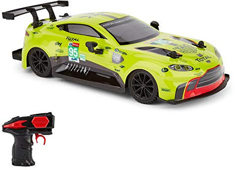 CMJ RC Cars Aston Martin GTE Vantage Officially Licensed Remote Control Car. 1:24 Scale Green