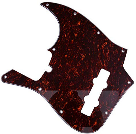 Eastar Brauner Schildkrötenpanzer 4-lagig 4-saitig für Jazz-Bass Amerikanisches FD-Gitarren-Pickguard 10-Loch-Kratzblech