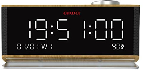 Aiwa CR-90BT Radioalarm clock UKW AUX, Bluetooth®, USB black