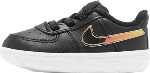 Nike Jungen Unisex Kinder Force 1 Crib (Cb) Gymnastikschuh, Black Multi Color White, 17 EU