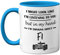 Stuff4 Formula 1 Gifts - in My Head I'm Thinking About F1 - Funny F1 Gifts for Men, Car Lover for Him, Mug, Formula One 11oz Ceramic Dishwasher Safe Blue Handle Mugs Novelty Cup