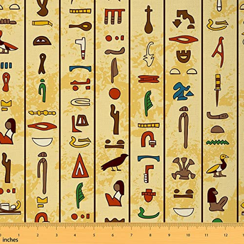 Exotischer Boho Stoff Meterware Ethno Stammes Vintage Möbelstoff Geometrischen Retro Linien Dekorativer Stoff DIY Kunst Indien Stil Wasserdichter Innen und Außenstoff Braun 276 x 150 (HxB)