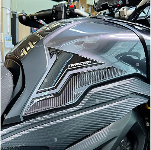 3D-Harz-Aufkleber, kompatibel mit Yamaha Tracer 900 (seitliche Protektoren für Tank)
