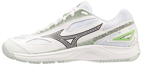 Mizuno Unisex Kinder Stealth Star 2 Jr Indoor, Whte Gridge Patinagreen, 5 UK Child