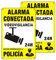 Goodvia Cartel Alarma Aluminio Reflectante 20x30 cm, Placa Alarma Conectada Cartel Videovigilancia Metalico Duradero, Impermeable y Resistente UV, 2PCS
