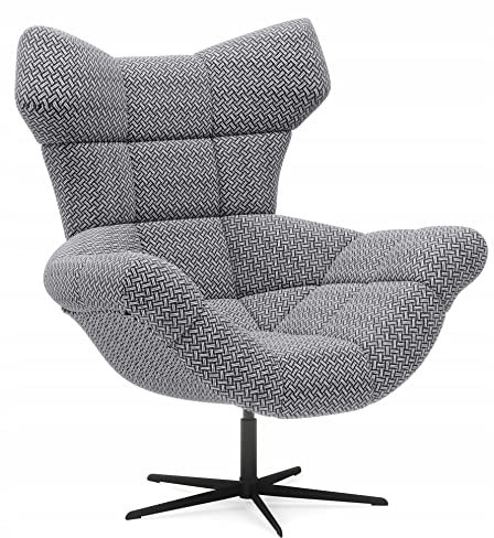 DomiMeble Skandinavischer Sessel im modernen Design Sensi - solide und bequem - Beständigkeit gegen Schmutz und Beschädigung - 360 Grad drehbar - 104 x 84 x 119 cm - für Wohnzimmer, Schlafzimmer