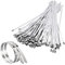 Kabelbinder Edelstahl 200MM, Kabelbinder Metall Rostfrei 100 Stück, Deecam Metallkabelbinder für Hitzeschutzband Auspuff, Kabelbündelung, Gartenpflege, Fester Zaun und Markise，Kabelbinder Stark