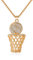 Collier de basket-ball avec pendentif en forme de panier de basket-ball pour les joueurs de basket-ball, Zinc