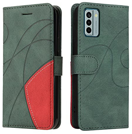 Klapber Custodia per Nokia G22 Custodia in Pelle per Nokia G22 Cover Case Portafoglio con Slot per Schede e Chiusura Magnetica Guscio in Silicone Cover per Nokia G22, Verde
