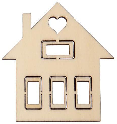 Decorazione casa in Legno Misura a Scelta Sagoma per Natale Presepe casetta BOMBONIERE abbellimenti, 27,9 x 30 cm
