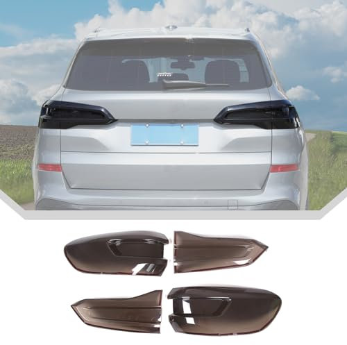 DIYUCAR ABS Schwarz Auto Rücklicht Lampe Abdeckung Guard Trim Fit Für B-M-W X5 G05 2019-2022 Auto Außen Rücklicht Schutz Shell Zubehör