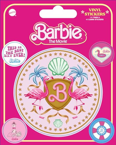 empireposter Barbie - Movie - This is The Best Day Ever - 5 Sticker im Set Aufkleber - 10x12,5 cm