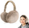 mizikuu Winter Ohrenwärmer Damen, Ohrenschützer Warme Faltbare Earmuffs Einstellbare Ohrabdeckungen Plüsch Ohrenmuscheln Kälteschutz Winterzubehör für Frauen Mädchen Khaki