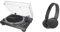 Audio-Technica LP120XUSBBK Manual Direct-Drive Turntable (Analogue & USB) Black & Sony WH-CH520 Wireless Bluetooth Headphones - up to 50 Hours Battery Life with Quick Charge, On-ear style - Black