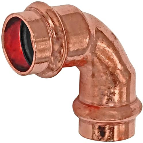 Pressfitting für Kupfer - Winkel Bogen 90 Grad - Für Rohr-Aussendurchmesser 28 mm