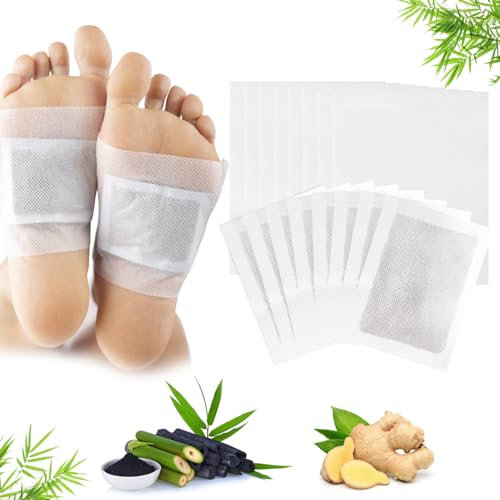 30 Stück Detox FußPflaster, Entgiftungspflaster Füße, Fußpflaster Entgiftung, Natürliche Fußpads Deep Cleansing mit Bambusessig und Ingwerpulver, Detox Pflaster Füsse für Entfernen von Körpergiften