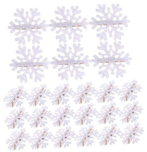 IMIKEYA 60 STK Fotoclips weihnachtsspange weihnachtsdeko Xmas Cartoon-Clips Weihnachtsbastelclips fotowandclip selber Machen schöner Fotohalter aus Papier Hölzern