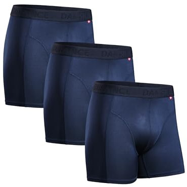 DANISH ENDURANCE 3er Pack Sport Boxershorts Herren, Mit regulärem oder langem Bein, Blau, 2XL