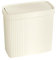 MagiDeal Papelera de baño estrecha y delgada, rectangular, 11 x 5,3 x 10,7 pulgadas, Blanco Crema