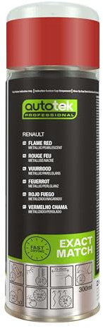 Autotek Peinture pour voiture en aérosol Professional Exact Match, Renault Flame Red/Rouge Feu, 300ml