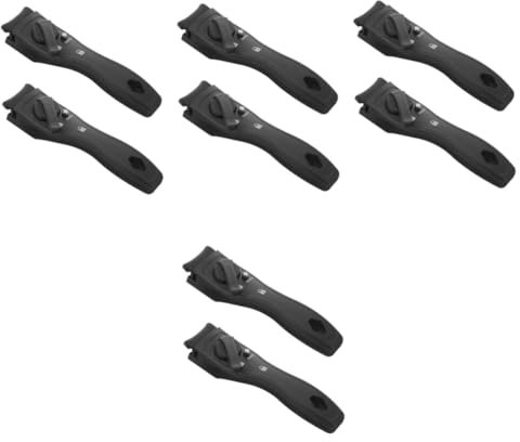 TOPBATHY 4 Set Miscelatore Manico Padella Universale Sottopentola Pentole A Induzione Manico della Pentola Protezioni per Vasi da Impilare Cucina Rivestimento Bachelite Black 2 Pezzi * 4