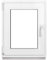 Framex Ventana de sótano PVC pequeña blanca de ANCHO x ALTO 50 x 60 cm (500 x 600 mm), doble acristalamiento (32 mm), oscilobatiente, DIN izquierda, Premium