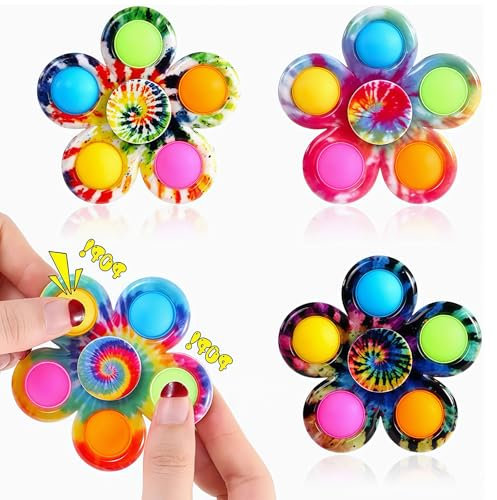 SSKHE 4er Set Pop Fidget Spinner,Sensorisches Spielzeug,Tragbares Fidget Spinner Kinder,Interessante Geschenke für Kinder und Erwachsene