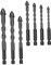 Holibanna 7 Brocas De Cuatro Hojas Para Quitar Lechada De Azulejos Mampostería Porcelana Carburo Negro