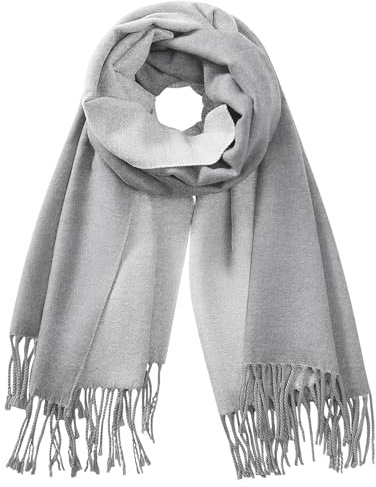 TOMEEK Damen Schal Winter Wärmender Halstuch Pashmina Schal Damen Quastenschal Oversized Fransen Poncho Geschenke für Frauen 200 * 67cm