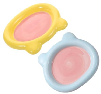 2 Piezas Platos de Cerámica para Comida y Antifatiga para Perros Pequeños Interiores