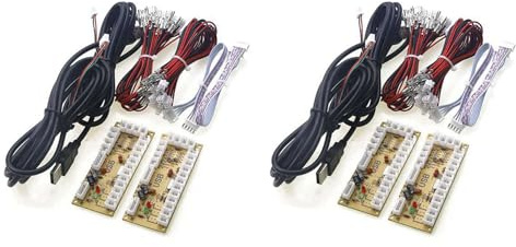 Wouueso 4X Zero Delay DIY Kit USB Encoder PC to Joystick for 5pin Joystick & 2.8mm Button