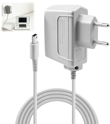 Cargador para Nintendo 3DS Consola Fuente de Alimentación 4.6V 900mA 1.2m | Cargador Portátil Compatible con Nintendo 3DS XL/New 3DS/2DS/2DS XL/New 2DS y DSi/DSi XL Adaptador de Corriente de Viaje Gris