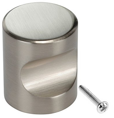 Cupboard Door Knob with Brushed Stainless Steel Finish (30mm Diameter)