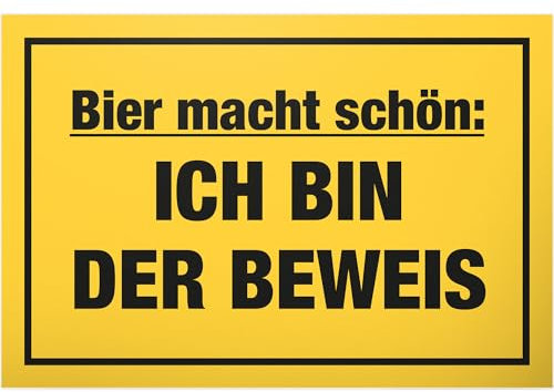 DankeDir! Bier macht schön Schild mit Spruch - lustiges Geschenk für ihn Geschenkidee Geburtstagsgeschenk Männer Jungs Party Deko Zubehör Scherzartikel JGA - Accessoire Fotobox