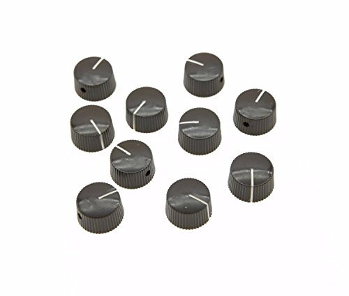 Dopro 10pcs Brown Vintage Barrel Guitar Amplifier Knob Round Knobs with Set Screw