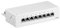 Goobay 62069 CAT 6 Patch Panel 8 Port / RJ45 Buchsen Netzwerkstecker / 250 MHz LAN Patchfeld / 1 HE Verteilerfeld / Mini Desktop Patchpanel Wandmontage / Weiß