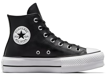 Converse Women's Chuck Taylor All Star Lift Clean Hi-Top Trainers, Black (Black/Black/White 001), 9 UK
